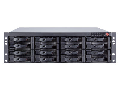 64 Kanal 384Mbps 16xSata Hot-Swap 3U Ultra HD H265 4K RAID NVR